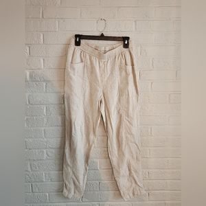 Cream linen pants